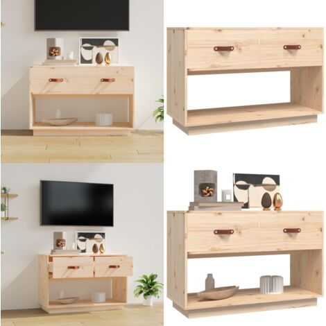 Mobile Porta TV 90x40x60 cm in Legno Massello di Pino - Mobile Porta TV - Mobile in Legno Massello