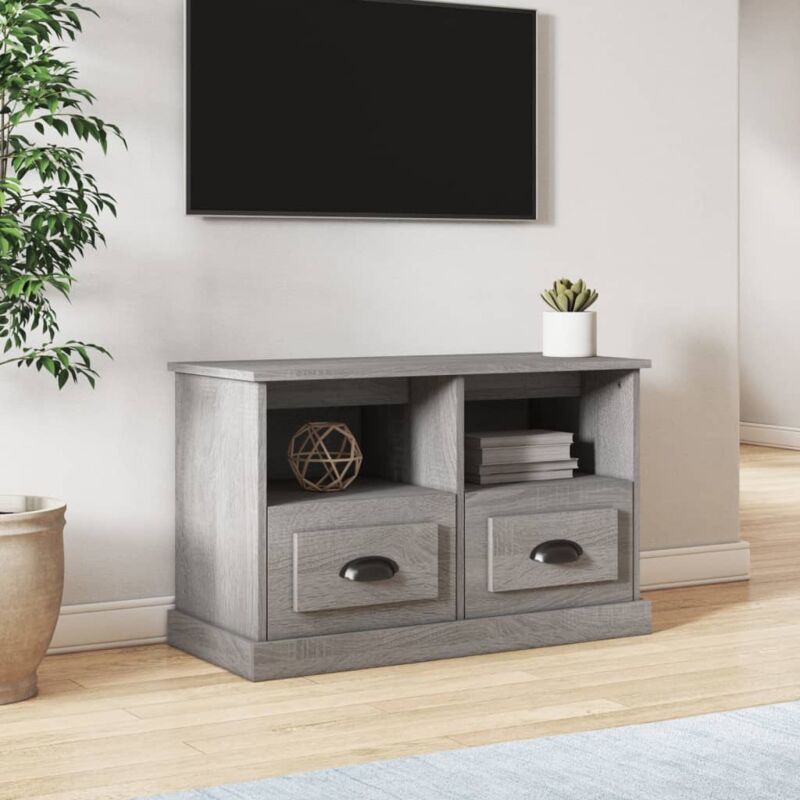 Mobile Porta tv Grigio Sonoma 80x35x50 cm in Legno Multistrato