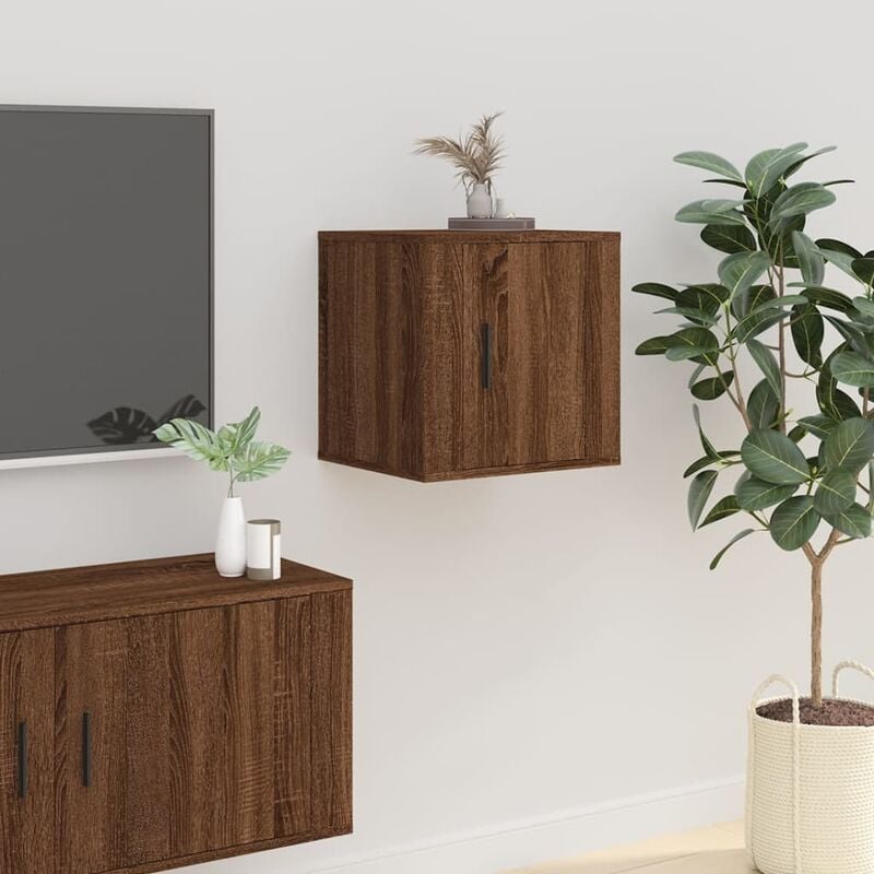 Mobile Porta tv, Armadietti a Parete per tv a Parete Rovere Marrone 40x34,5x40 cm vidaXL