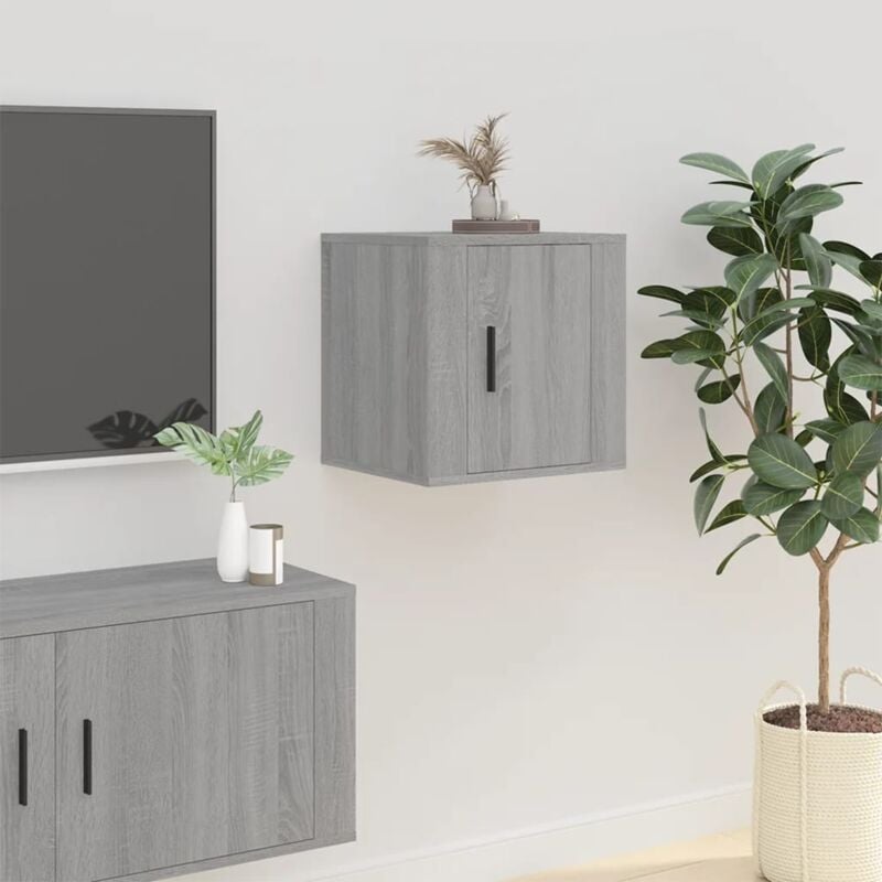 Mobile Porta tv, Armadietti a Parete per tv a Parete Grigio Sonoma 40x34,5x40 cm vidaXL