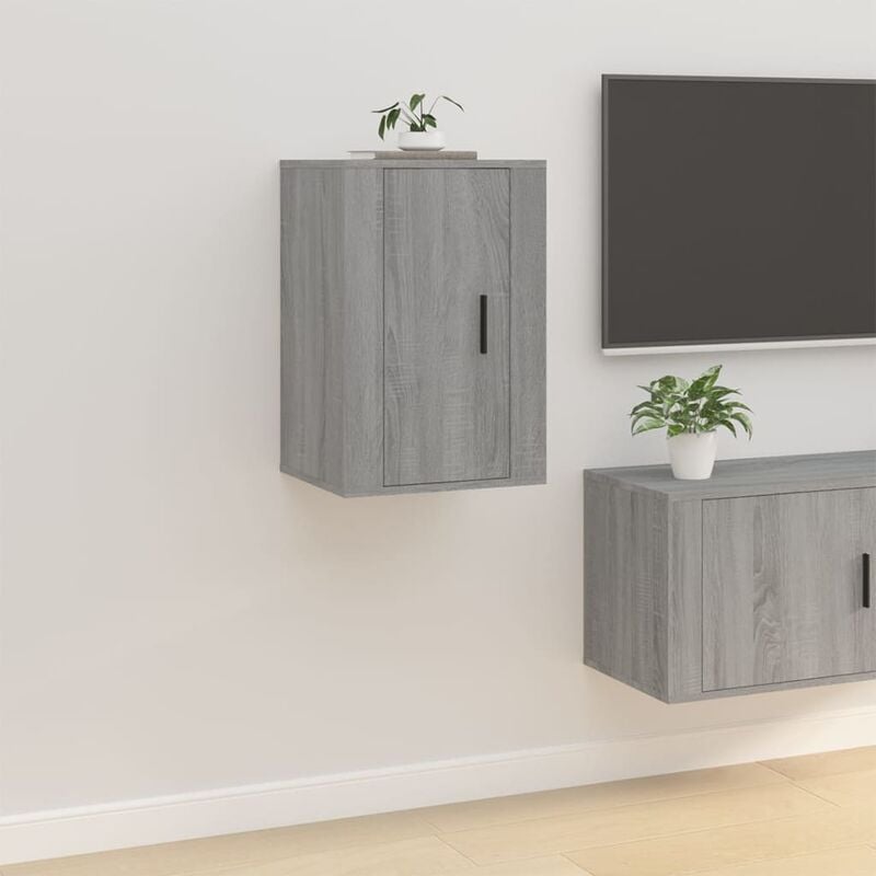 Mobile Porta tv, Armadietti a Parete per tv a Parete Grigio Sonoma 40x34,5x60 cm vidaXL