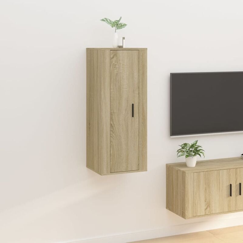 VidaXL Mobile Porta tv a Parete Rovere Sonoma 40x34,5x100 cm