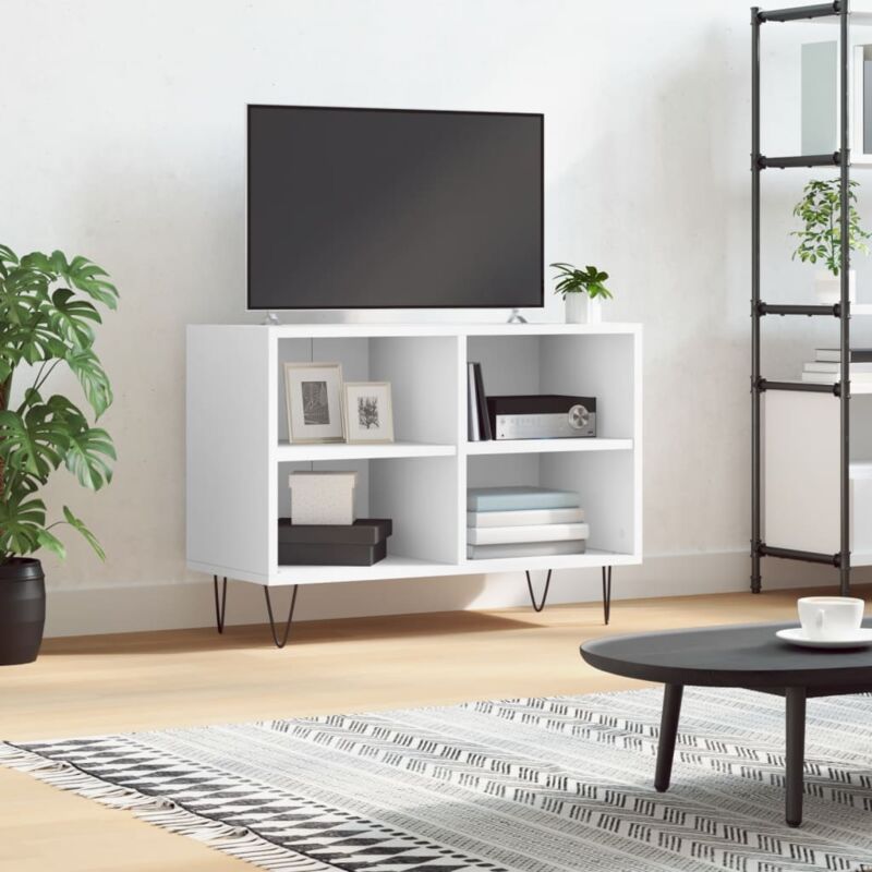 VidaXL Mobile Porta tv Bianco 69,5x30x50 cm in Legno Multistrato