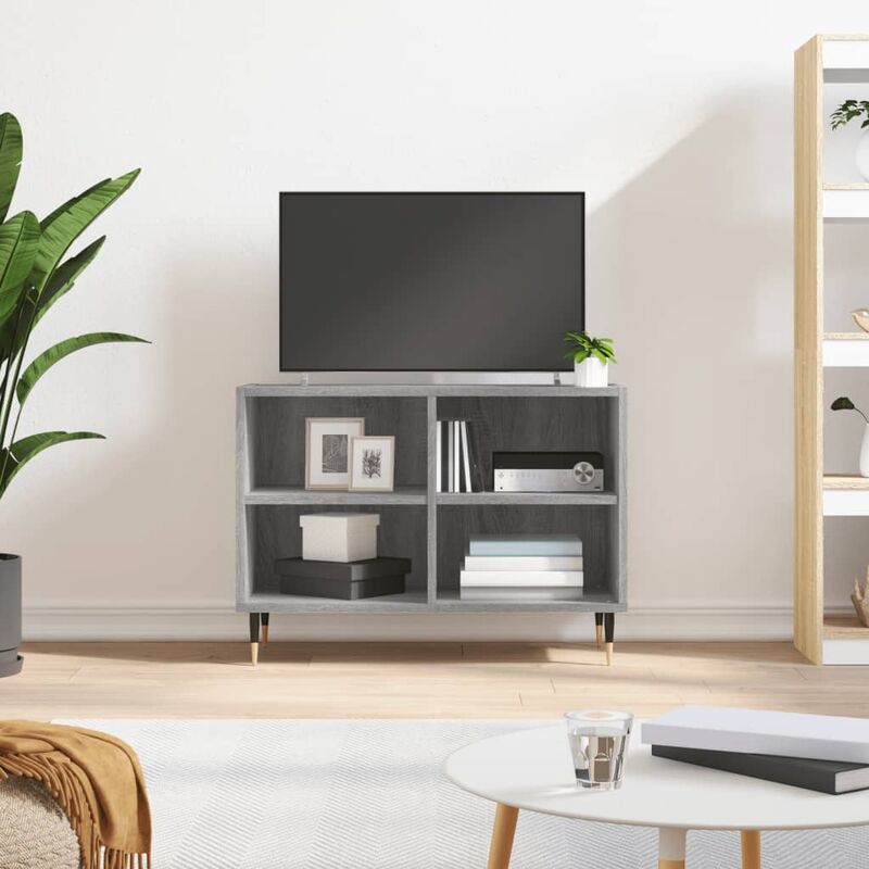 Mobile Porta TV, Armadietti per TV Grigio Sonoma 69,5x30x50cm in Legno Multistrato vidaXL