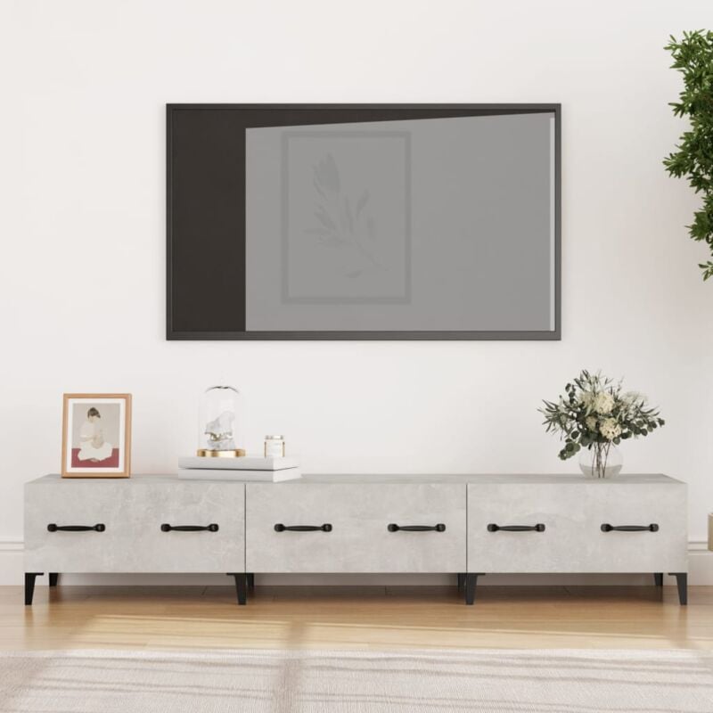 Mobile Porta tv, Armadietti per tv Grigio Cemento 150x34,5x30 cm Legno Multistrato vidaXL