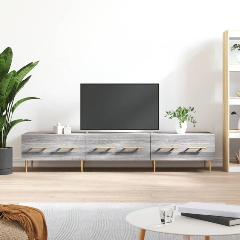 Mobile Porta tv, Armadietti per tv Grigio Sonoma 150x36x30 cm in Legno Multistrato vidaXL