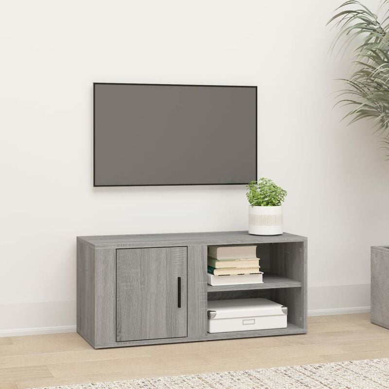 VidaXL Mobile Porta tv Grigio Sonoma 80x31,5x36 cm Legno Multistrato