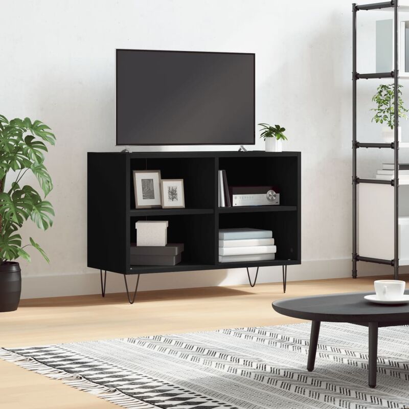 Mobile Porta tv, Armadietti per tv Nero 69,5x30x50 cm in Legno Multistrato vidaXL