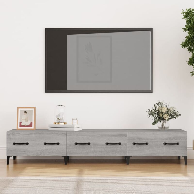 Mobile tv, Armadietti a per tv Grigio Sonoma 150x34,5x30 cm in Legno Multistrato vidaXL