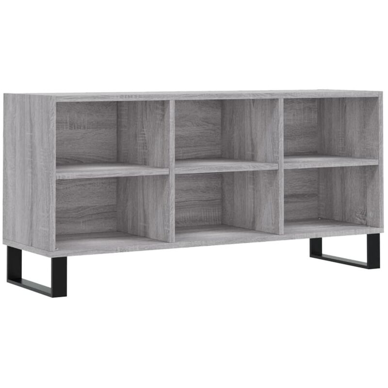 Mobile tv Grigio Sonoma 103,5x30x50 cm in Legno Multistrato vidaXL - Grigio