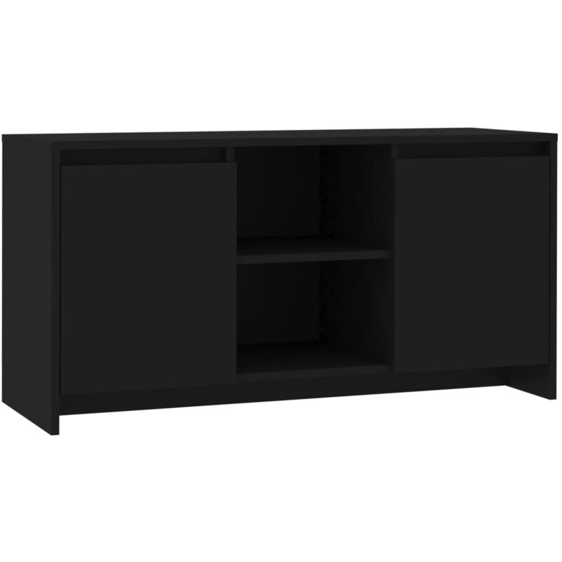 Mobile Porta tv Nero 102x37,5x52,5 cm in Truciolato vidaXL - Nero