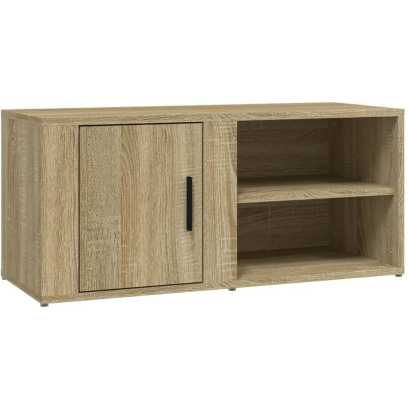 Mobile Porta tv Rovere Sonoma 80x31,5x36 cm Legno Multistrato vidaXL - Marrone