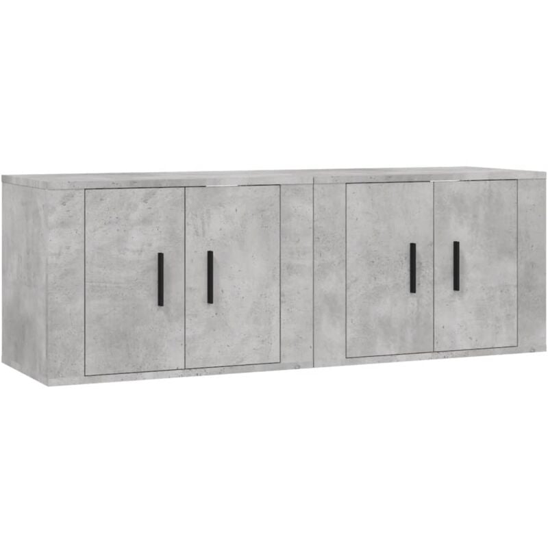 Mobili Porta TV a Parete 2 pz Grigio Cemento 57x34,5x40 cm vidaXL