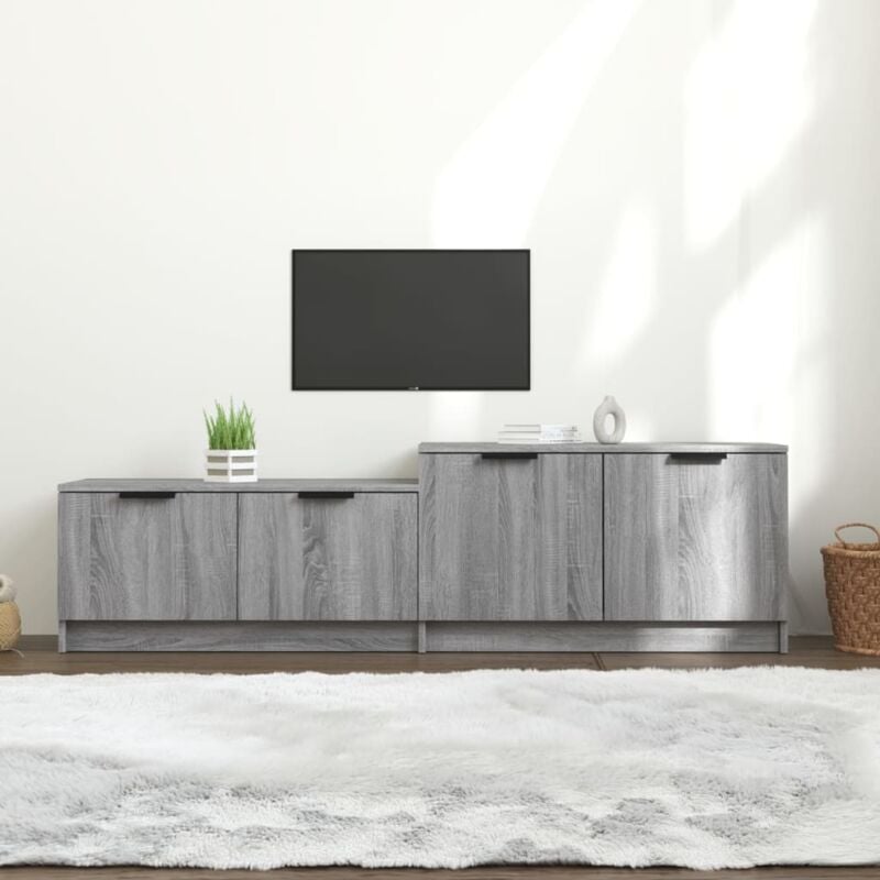 Maison du'Monde - Mobile tv Grigio Sonoma 158,5x36x45 cm in Legno - Grijs