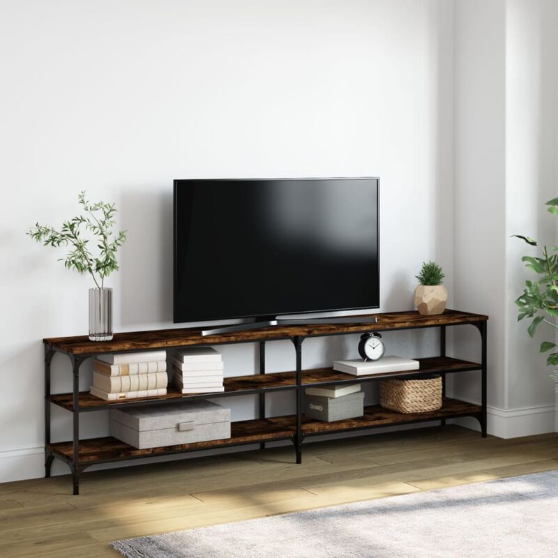 Jinlefu - Maison du'Monde - Mobile tv Rovere Fumo 180x30x50cm Legno - Bruin