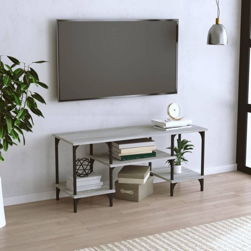 Maison du'Monde - Mobile Porta tv Grigio Sonoma 102x35x45,5 cm - Grijs