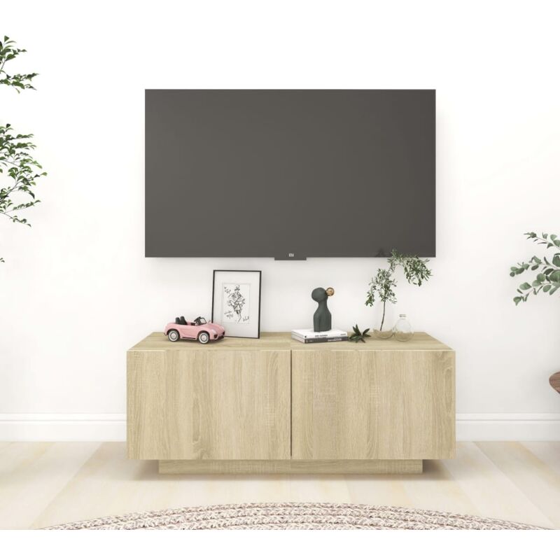 Maison du'Monde - Mobile Porta tv Rovere Sonoma 100x35x40 cm in - Bruin