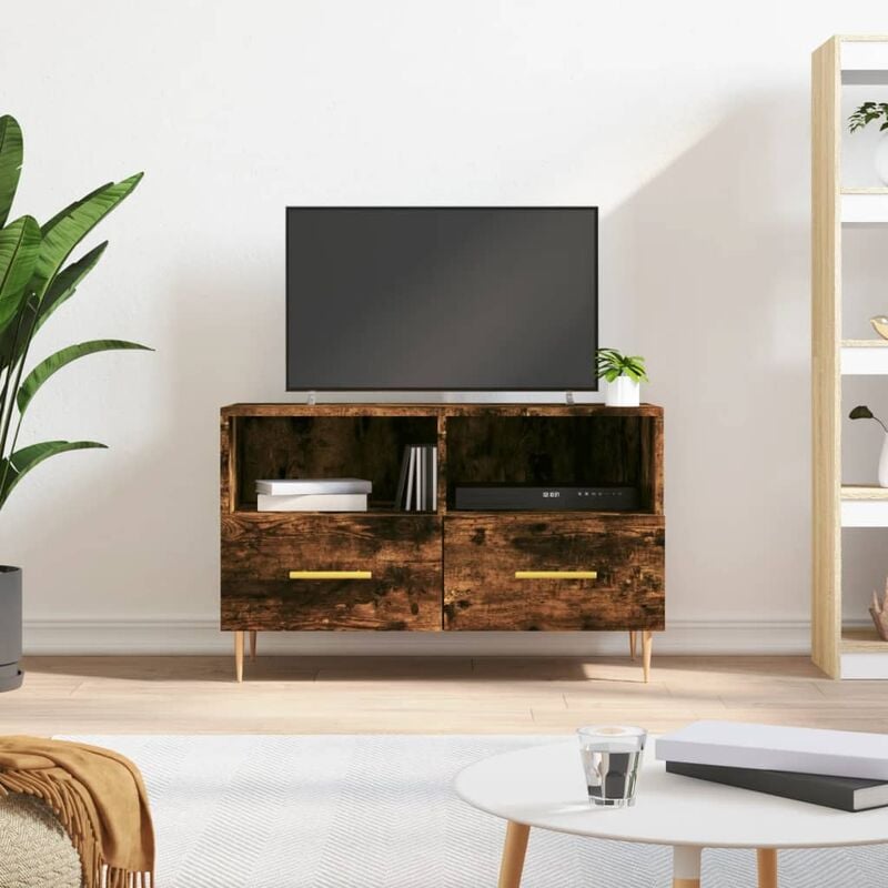 Maison du'Monde - Mobile Porta tv Rovere Fumo 80x36x50 cm in - Bruin