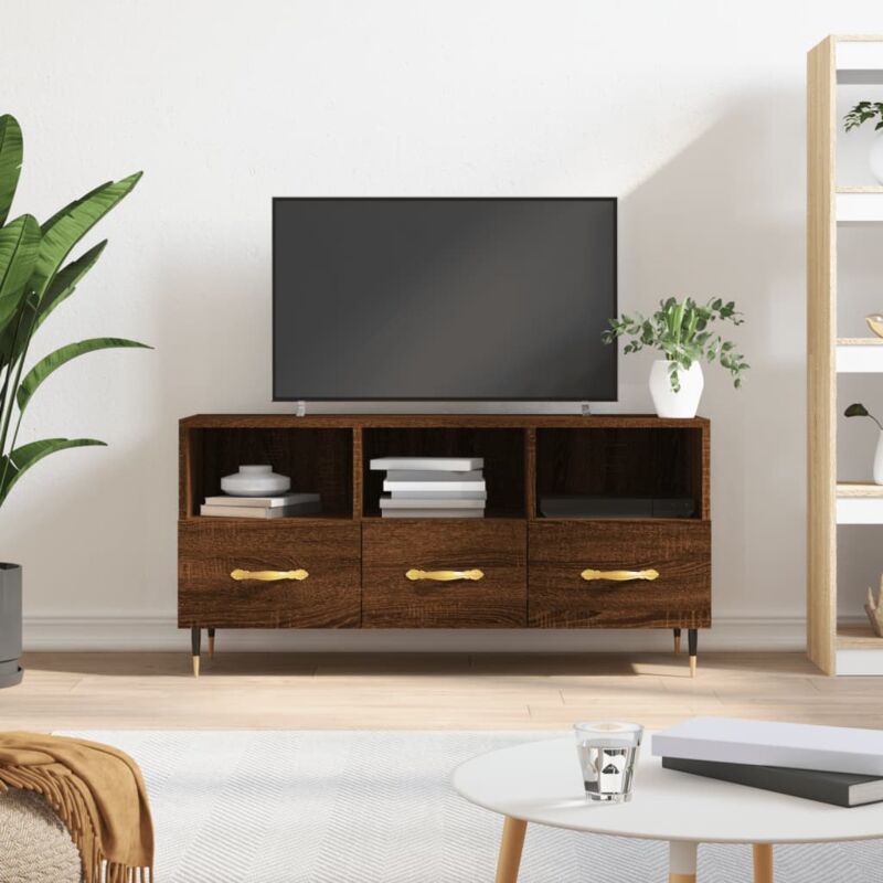 Furniture Limited - Mobile TV Rovere Marrone 102x36x50 cm in