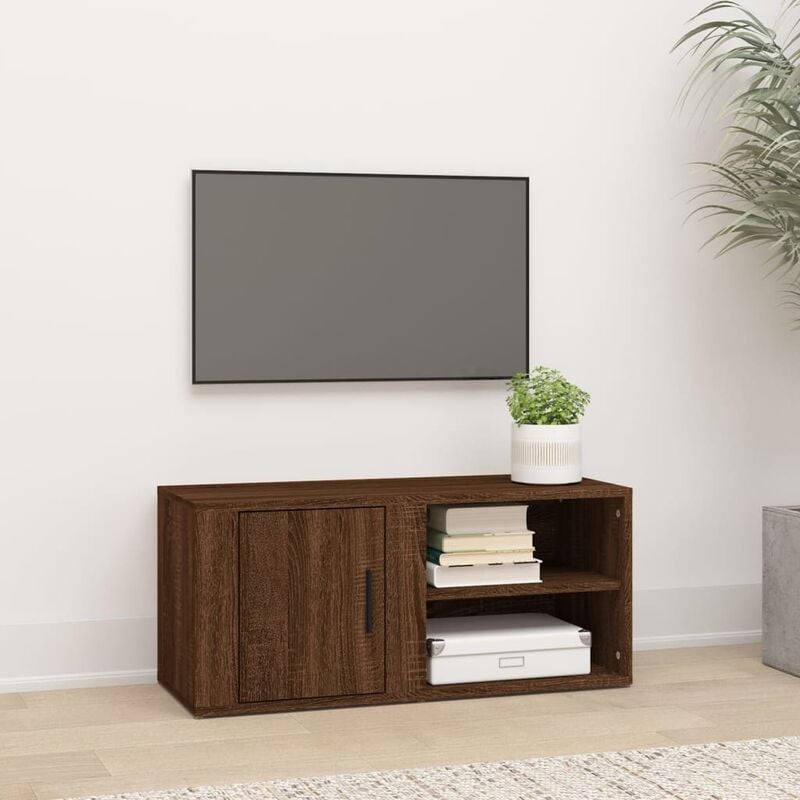 Maison du'Monde - Mobile per tv Rovere Marrone 80x31,5x36 cm in - Bruin