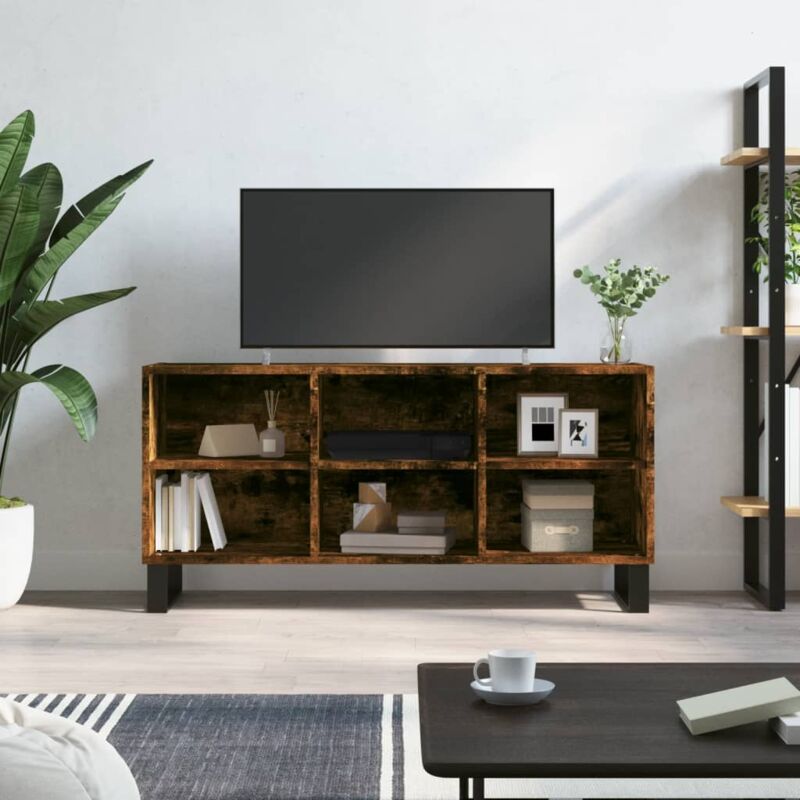 Maison du'Monde - Mobile Porta tv Rovere Fumo 103,5x30x50 cm in - Bruin