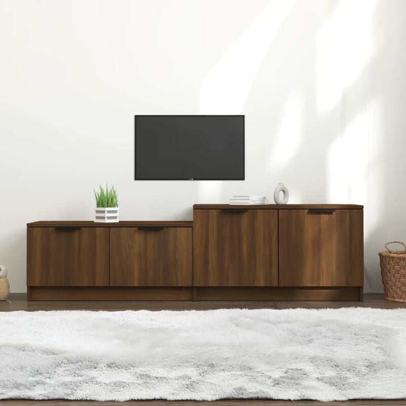 Maison du'Monde - Mobile tv Rovere Marrone 158,5x36x45 cm in - Bruin