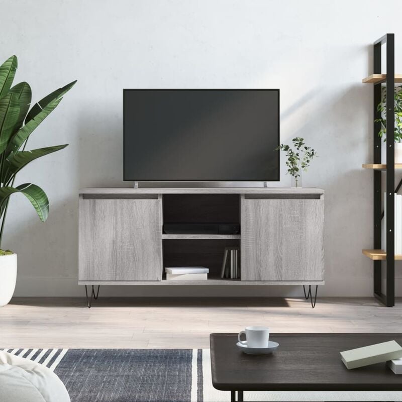 Maison du'Monde - Mobile Porta tv Grigio Sonoma 104x35x50 cm in - Grijs