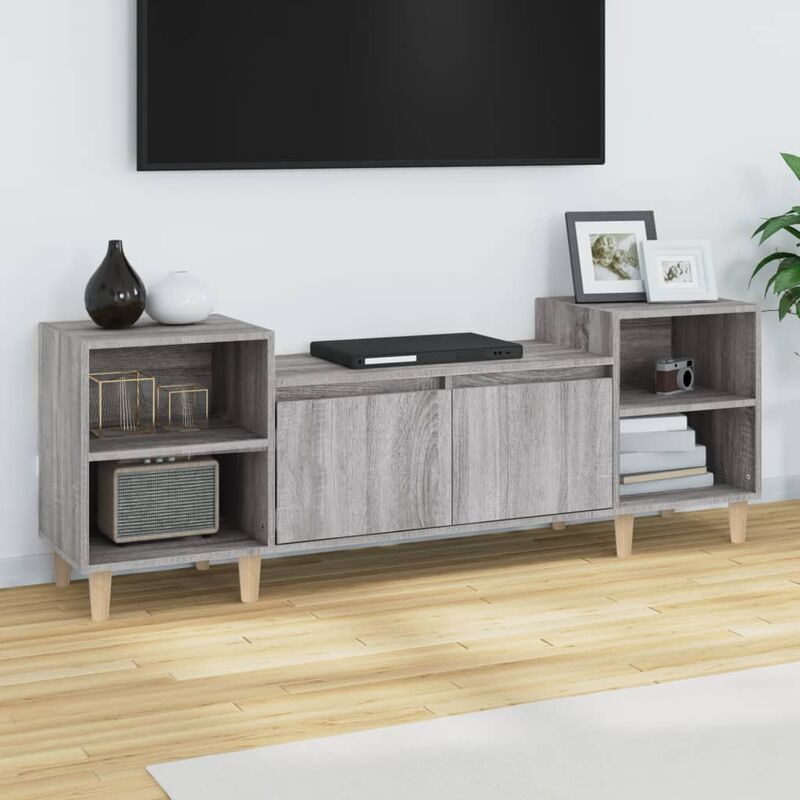 Maison du'Monde - Mobile tv Grigio Sonoma 160x35x55 cm in Legno - Grijs