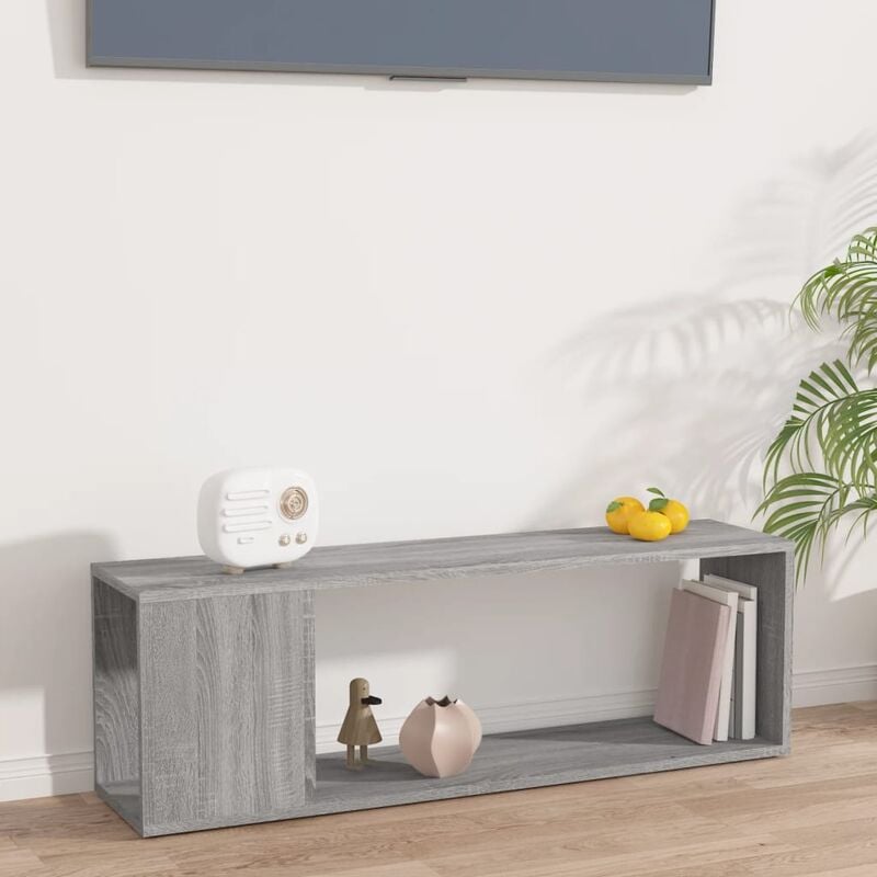 Maison du'Monde - Mobile tv Grigio Sonoma 100x24x32 cm in Legno - Grijs