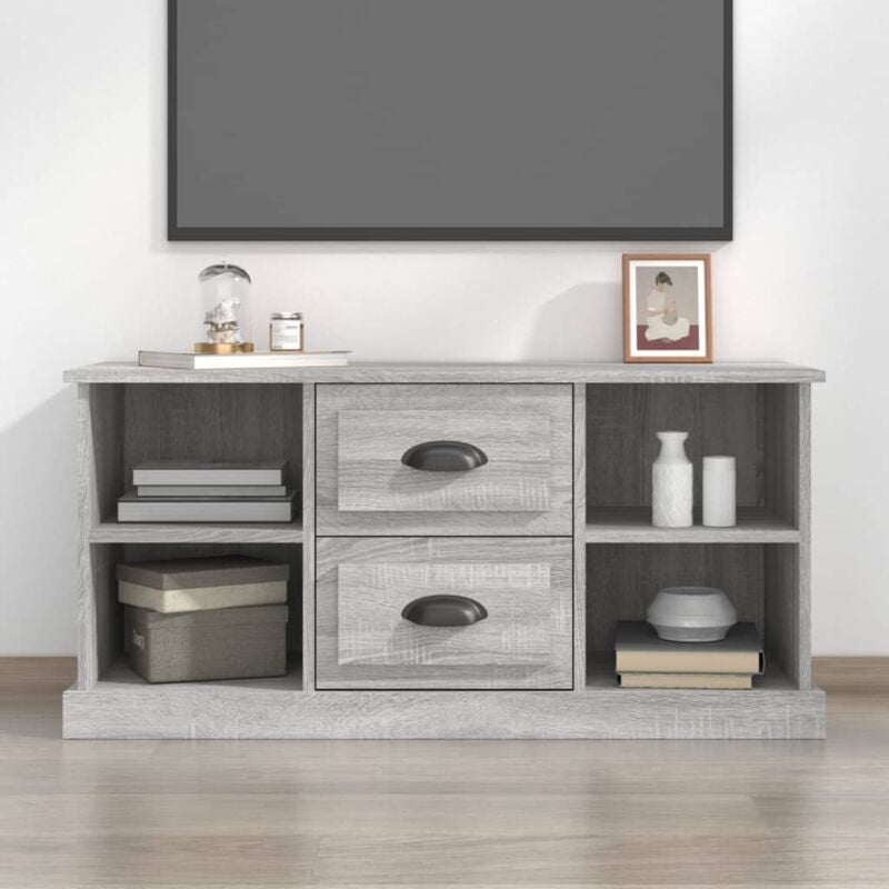 Mobile Porta tv, Armadietti per tv Grigio Sonoma 99,5x35,5x48 cm Legno Multistrato vidaXL