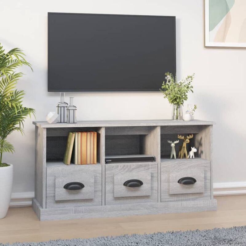 VidaXL Mobile Porta tv Grigio Sonoma 100x35x50 cm in Legno Multistrato