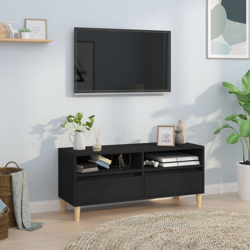 Mobile Porta tv, Armadietti per tv Nero 100x34,5x44,5 cm in Legno Multistrato vidaXL