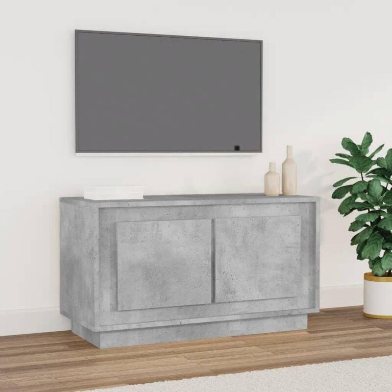 VidaXL Mobile Porta tv Grigio Cemento 80x35x45 cm in Legno Multistrato