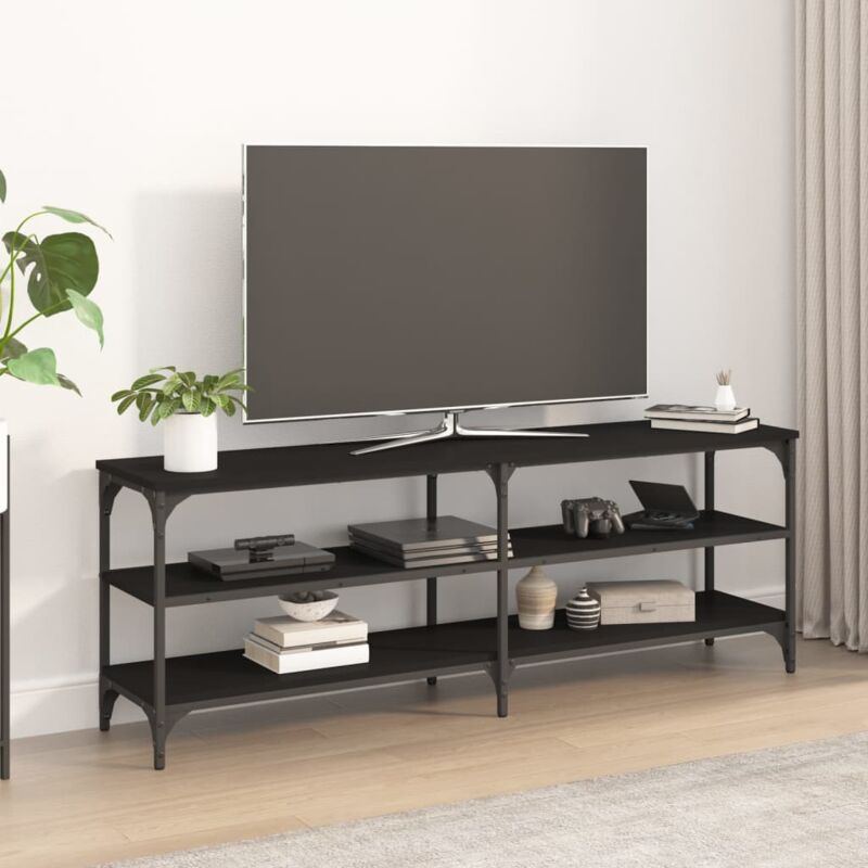 VidaXL Mobile Porta tv Nero 140x30x50 cm in Legno Multistrato