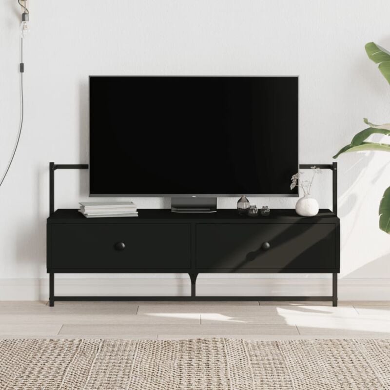 VidaXL Mobile tv a Muro Nero 100,5x30x51 cm in Legno Multistrato