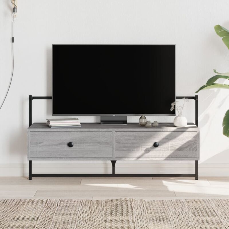 VidaXL Mobile tv a Muro Grigio Sonoma 100,5x30x51 cm Legno Multistrato