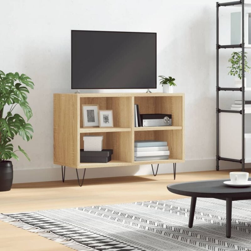 Mobile Porta tv, Armadietti per tv Rovere Sonoma 69,5x30x50cm in Legno Multistrato vidaXL