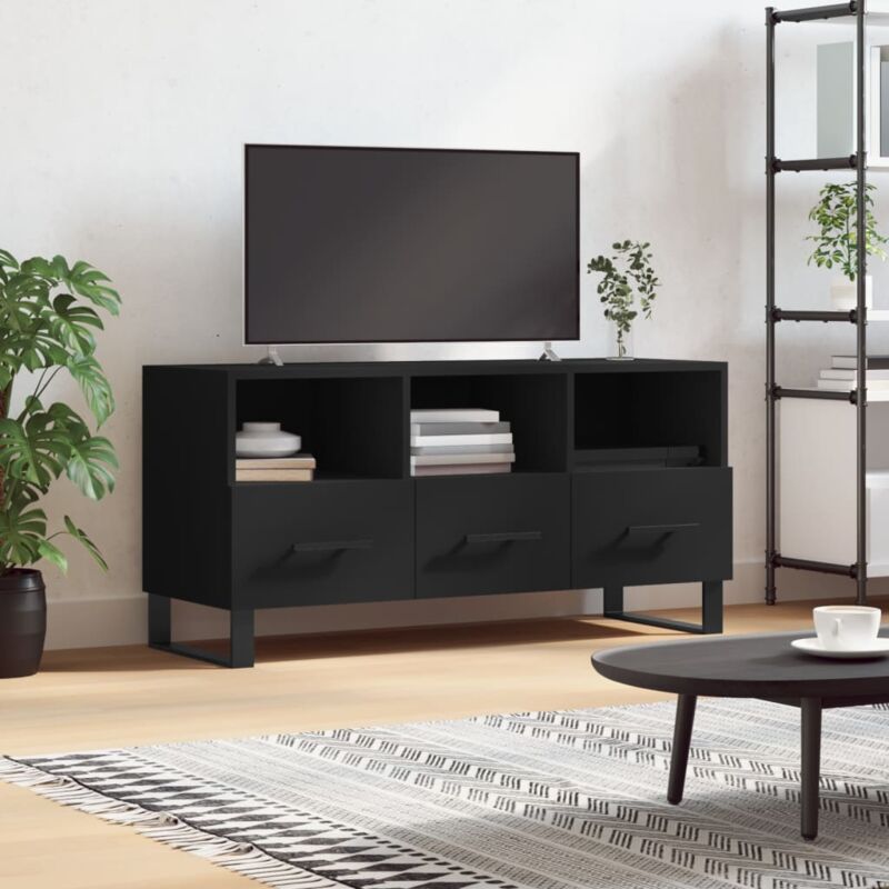 Mobile Porta tv, Armadietti per tv Nero 102x36x50 cm in Legno Multistrato vidaXL