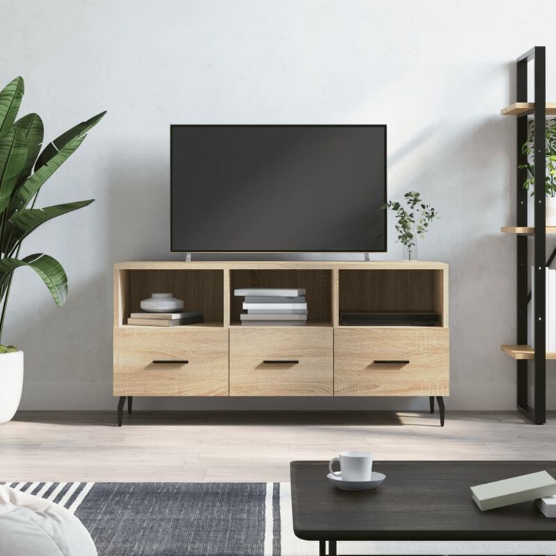 vidaXL Mobile Porta TV Rovere Sonoma 102x36x50 cm in Legno Multistrato