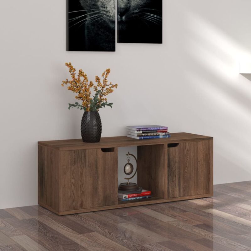 VidaXL Mobile tv Rovere Fumo 88,5x27,5x30,5 cm in Legno Multistrato