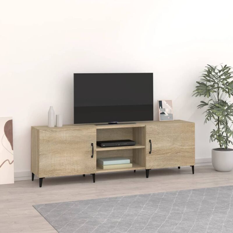 Mobile Porta tv, Armadietti per tv Rovere Sonoma 150x30x50 cm in Legno Multistrato vidaXL