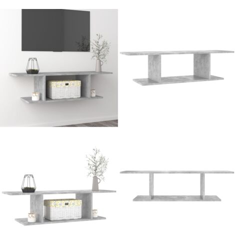 Mobile Porta TV a Parete Grigio Cemento 103x30x26,5 cm - TV a parete - Mobile per TV
