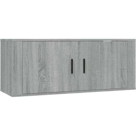 Mobile Porta TV a Parete grigio sonoma 100x34,5x40 cm vidaXL