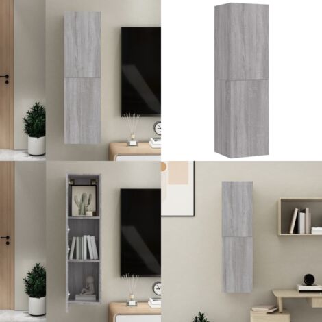Mobile Porta TV a Parete Grigio Sonoma 30,5x30x110 cm - TV a Parete - Mobiletto TV