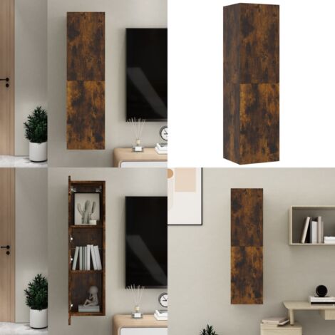 Mobile Porta TV a Parete Rovere Fumo 30,5x30x110 cm - TV a parete - Mobile per TV