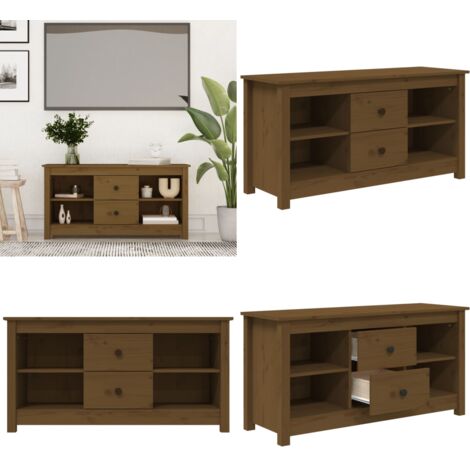 Mobile Porta TV Ambra 103x36,5x52 cm in Legno Massello di Pino - Mobile in legno - Mobile porta TV
