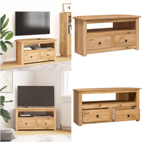 Mobile Porta TV Angolare 93x49x49 cm Pino Massello Panama Range - Credenza TV - Mobile in legno massello