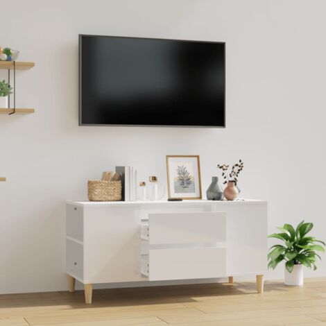 VidaXL Mobile tv con ruote bianco 80x40x40 cm in legno multistrato Mobili  porta tv 