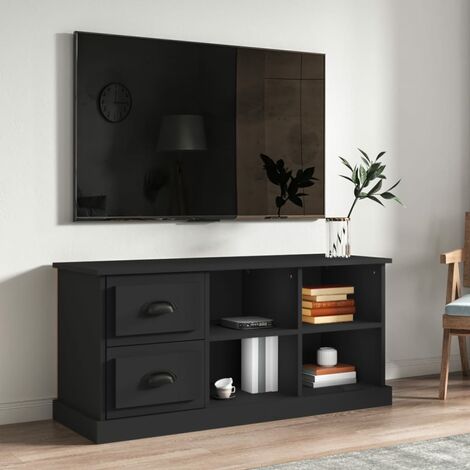 Mobile Porta TV, Armadietti per TV, Tavolino TV Per Salotto Nero  180x30x50cm in Legno Multistrato e Metallo KOS12574 MaisonChic