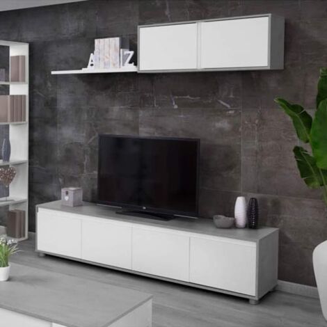 Mobile porta TV basso dal design moderno. Parete